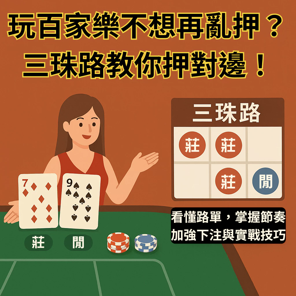 玩百家樂不想再亂押？三珠路教你押對邊！